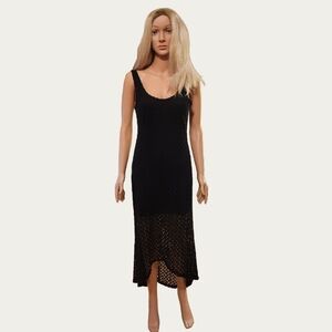 Xhilaration Crochet Knit HIGH-LOW DRESS, MED. 54" at Longest Point EUC